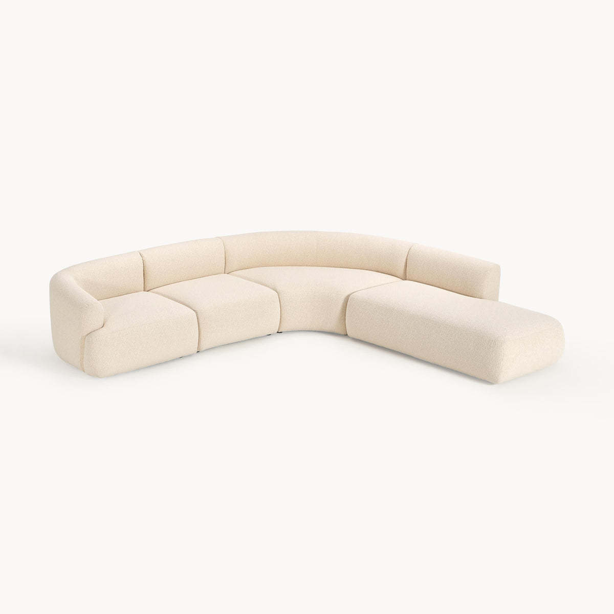 Light beige loop wool fabric