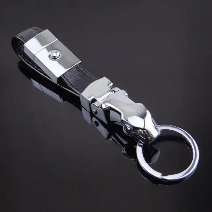 Khuyến mại Tùy chỉnh kinh doanh da Keychain với móc kim loại móc chìa khóa cho quà tặng xe