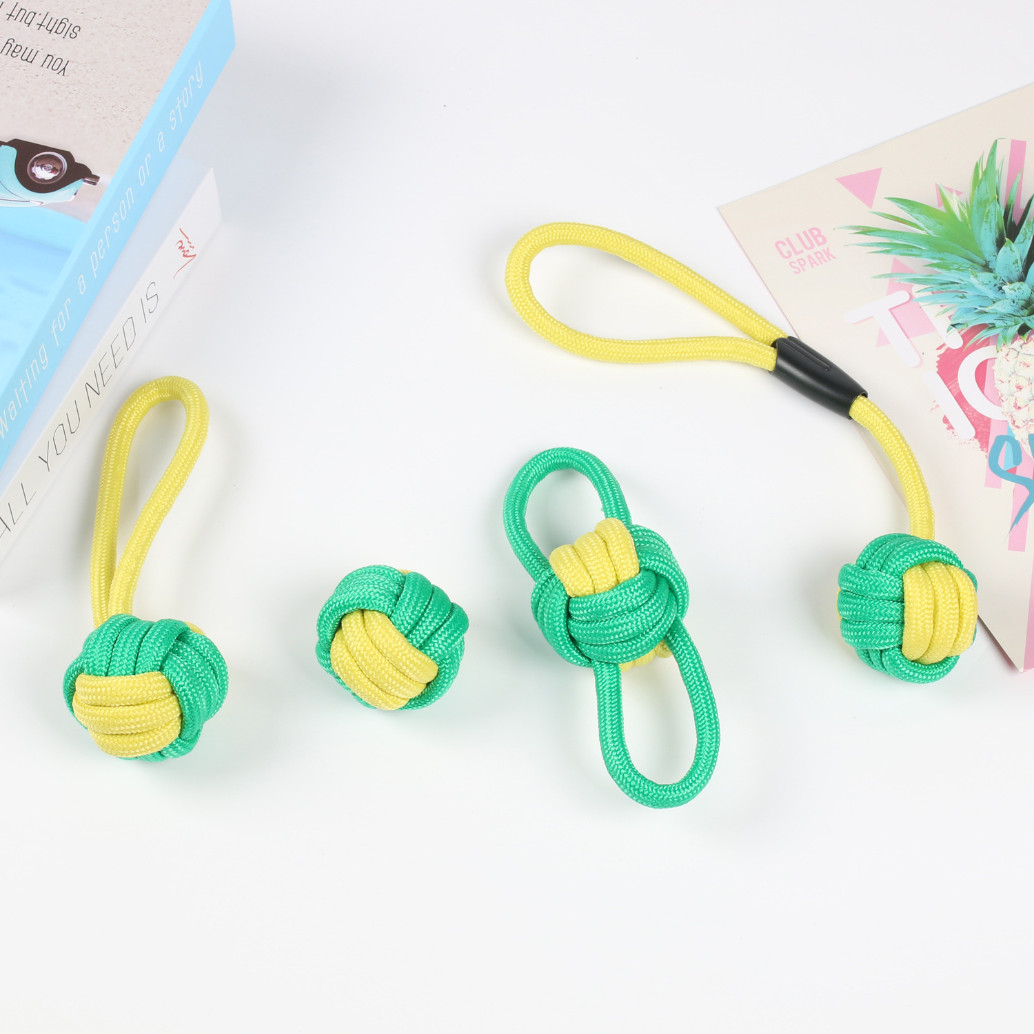 Juego de cuatro piezas amarillo-verde, talla 1, 250 g