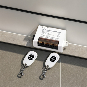 Dual Channel 433 MHz <strong>Wireless</strong> <strong>Relay</strong> Remote <strong>Control</strong> Switch 10A RF Receiver 2 Transmitters Fixed Installation for Door Rollers - Product Image 2
