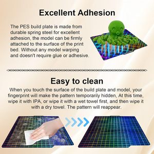 Bambu phòng thí nghiệm 3D máy in nền tảng 257x257mm mịn cầu vồng tấm cho X1/X1C/x1e/p1p/P1S/A1 linh hoạt PES xây dựng tấm - Product Image 4