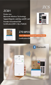 Мини-считыватель чипов карт ZCS Z70, записывающее устройство, система mpos bluetooth с универсальным кардридером - Product Image 3