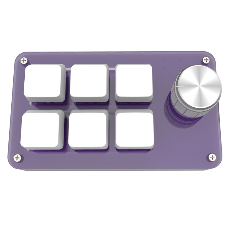 Violet 6+1 bouton filaire sans RVB