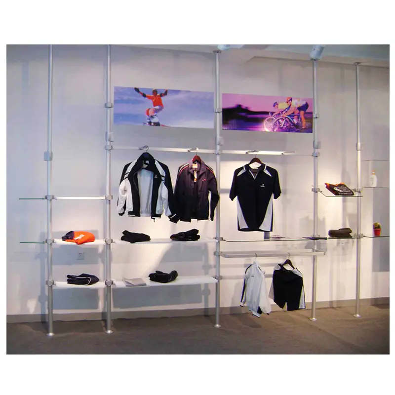 Suporte de vestuário industrial, exibição de loja de roupas