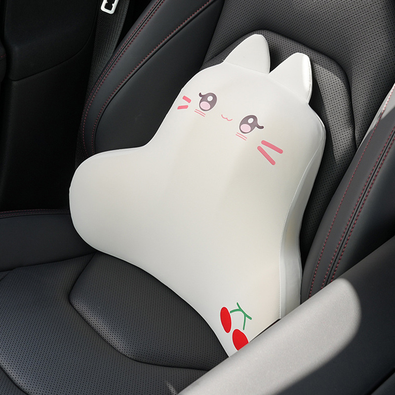 Ice Silk Memory Foam White Cat Waist Support