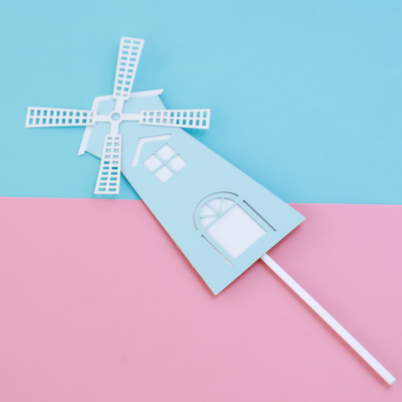 Moulin à vent bleu