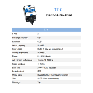 Dual axis <strong>tilt</strong> <strong>sensor</strong> for high-voltage power line tower monitoring with Modbus RTU mode - Product Image 2