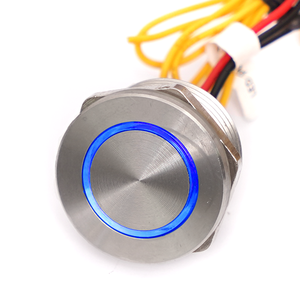 Mitec <strong>Piezo</strong> Push Button <strong>Switch</strong> Premium Colour Metal <strong>on</strong> <strong>OFF</strong> SPST With LED IP68 Waterproof Flat Touch 19mm 22mm 25mm 24V CE ROHS - Product Image 3