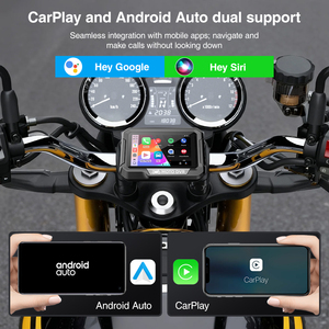 จอระบบนำทางรถจักรยานยนต์ขนาดเล็กแบบพกพา3.4นิ้ว JMC CarPlay ไร้สาย Android อัตโนมัติ BT เล่นเพลง GPS ติดตาม DVR - Product Image 5