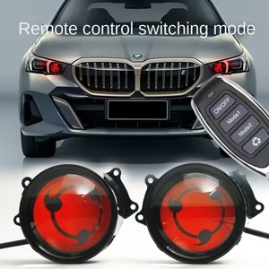 1.5W No. 9 oto farlar sınır ötesi dinamik şeytan göz LED dekoratif Lens 12V/6V yeni durum 12V modifiye araba farlar