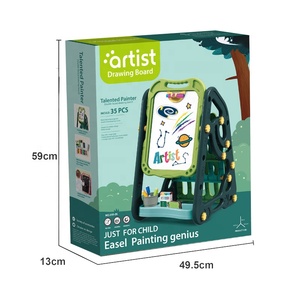 <strong>Kids</strong> Learning Painting Drawing Board <strong>Big</strong> Size with Color Box - Product Image 4