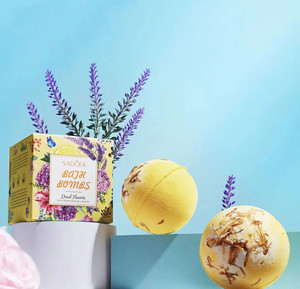 Nhãn hiệu riêng hữu cơ chăm sóc cơ thể có ga spa sang trọng tắm bóng bom tùy chỉnh Tự Nhiên Cầu vồng gai dầu bong bóng tắm bom - Product Image 4