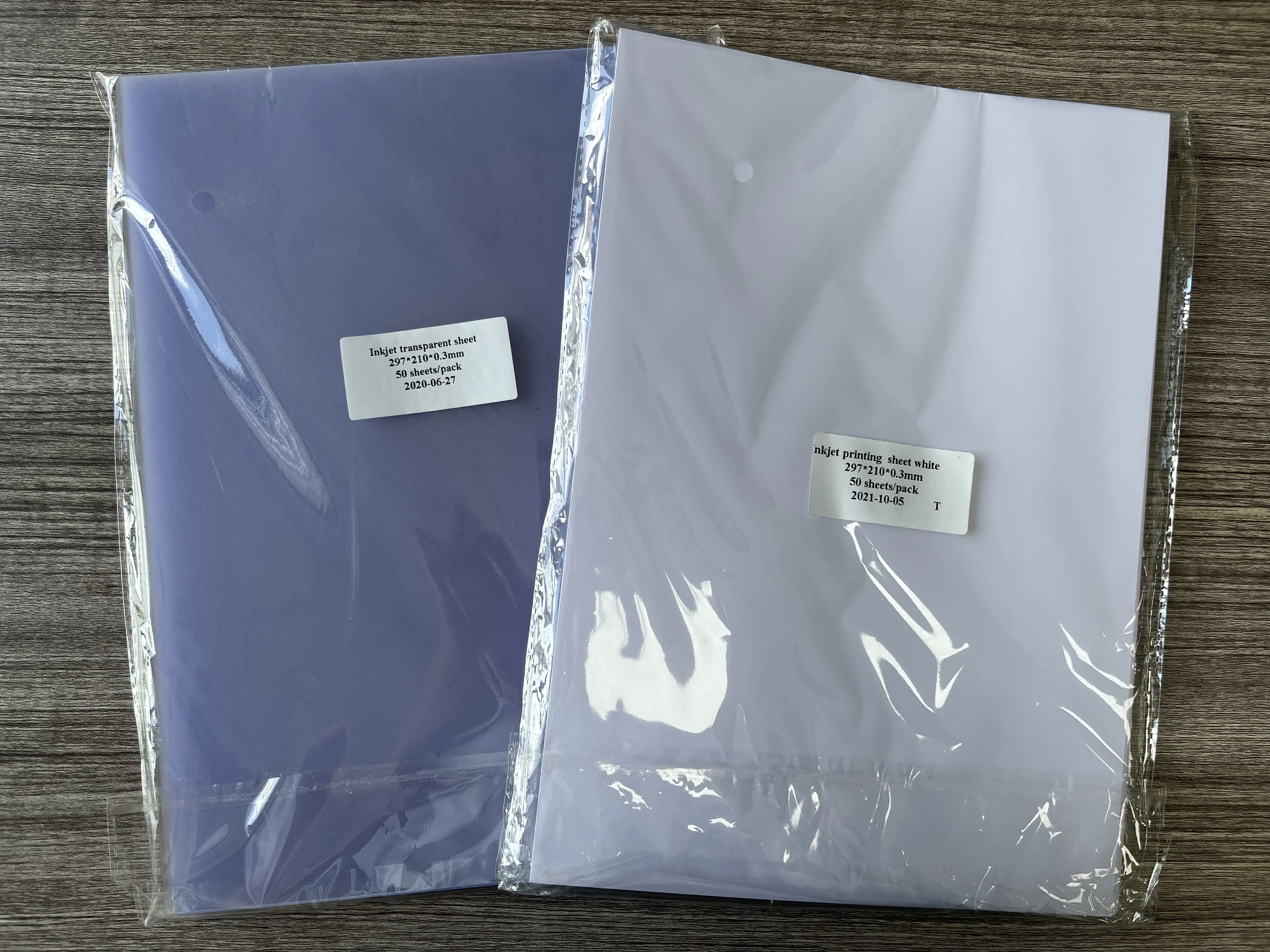 PVC 투명 명함 투명 잉크젯 인쇄 PVC 시트 A4 0.3mm