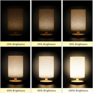 LED-Fernbedienung Ambiente Schreibtisch lampe personal isierten Stil intelligente moderne minimalist ische Nachttisch Licht Stoff Tisch lampen - Product Image 2
