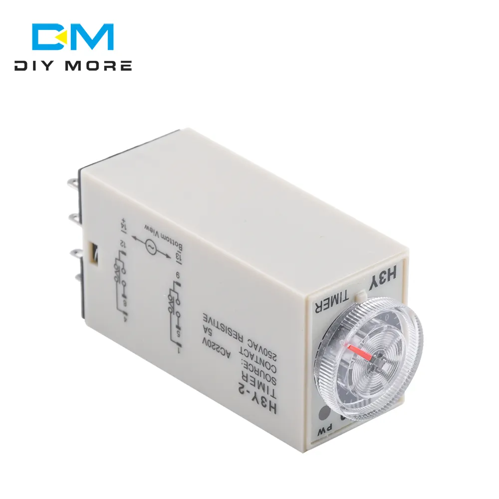 Durevole H3Y-2 220V AC 8P 0-30 Minuti di Temporizzazione Ritardo Gamma Relè DPDT Timer Zeitschalter Zeitrelais con di Base