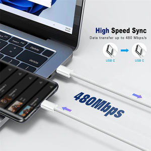 Özel 60W örgülü tip c şarj kablosu hızlı şarj cep telefonu iphone 15 için flex usb veri kabloları - Product Image 2