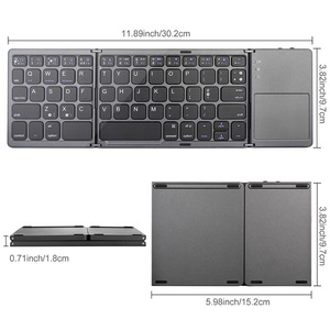 触摸板BT无线蓝牙可折叠键盘桌面便携式迷你键盘 - Product Image 6