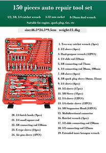 Cheap Combination <strong>Tool</strong> Set Changing 1/4 1/2 3/8 Universal Car L-shaped Casingratchet Repair Socket Wrench Lathe Mechanic Box <strong>Kit</strong> - Product Image 2
