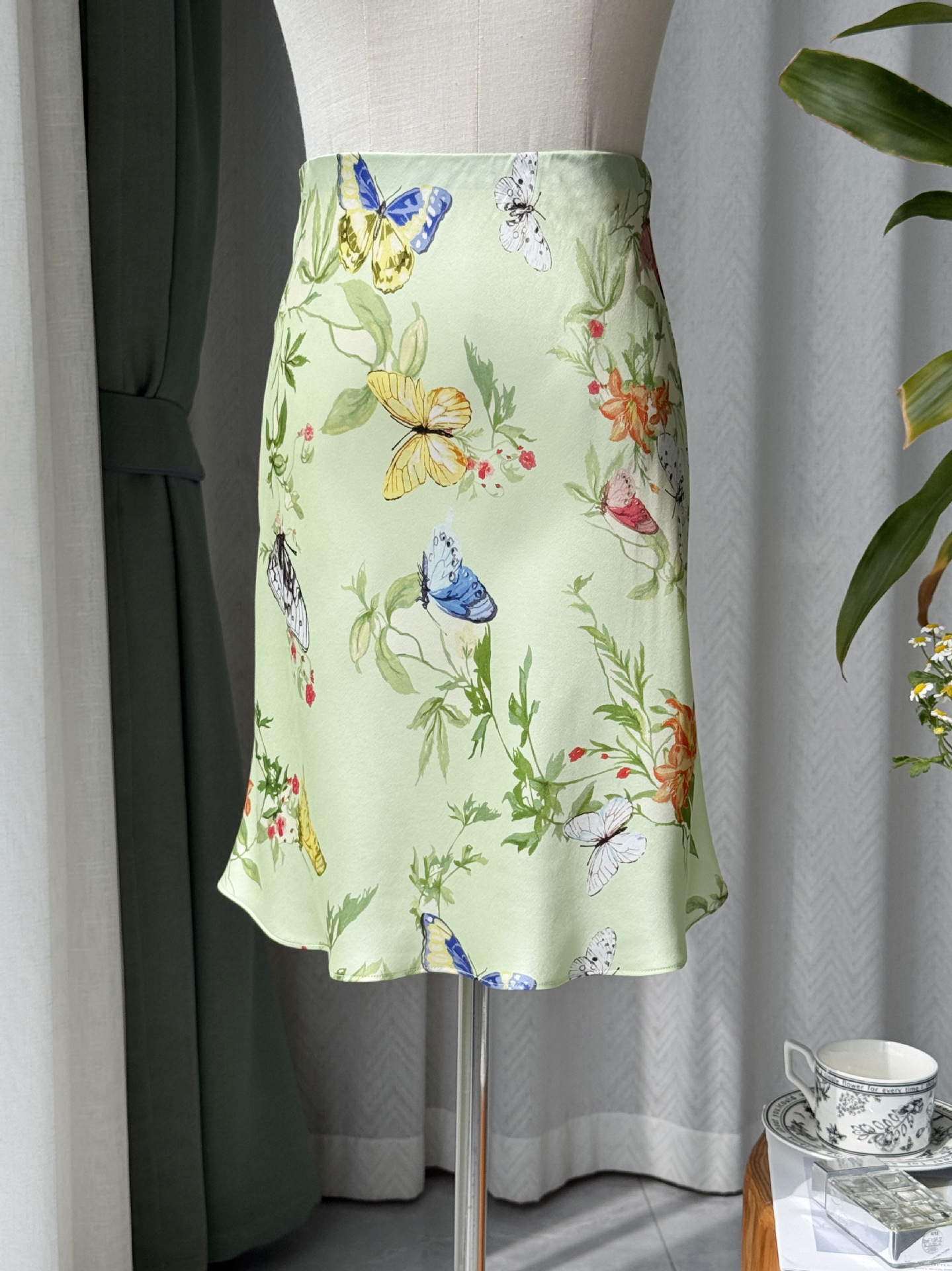 Bias-Cut Mini Skirt
