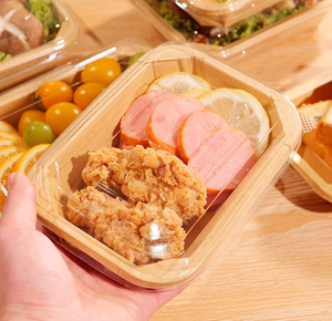 1000毫升矩形八角形外卖纸盘，带紫外线涂层，可安全处理汉堡零食糖果饼干 - Product Image 6