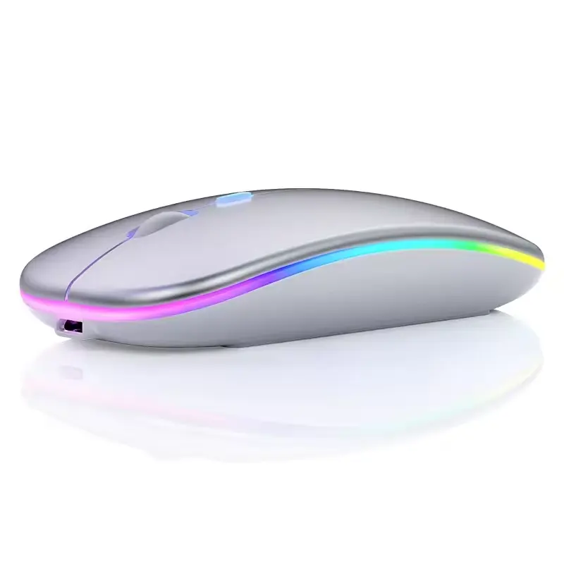 Kabellose Maus Bluetooths RGB Wiederaufladbare Maus kabellos Computer LED-Hintergrundbeleuchtung ergonomische Spielmaus für Laptop-PC