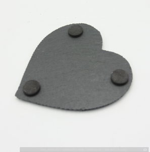 板岩天然啤酒杯垫书桌或咖啡桌心形套装4件10 x 10厘米 - Product Image 2