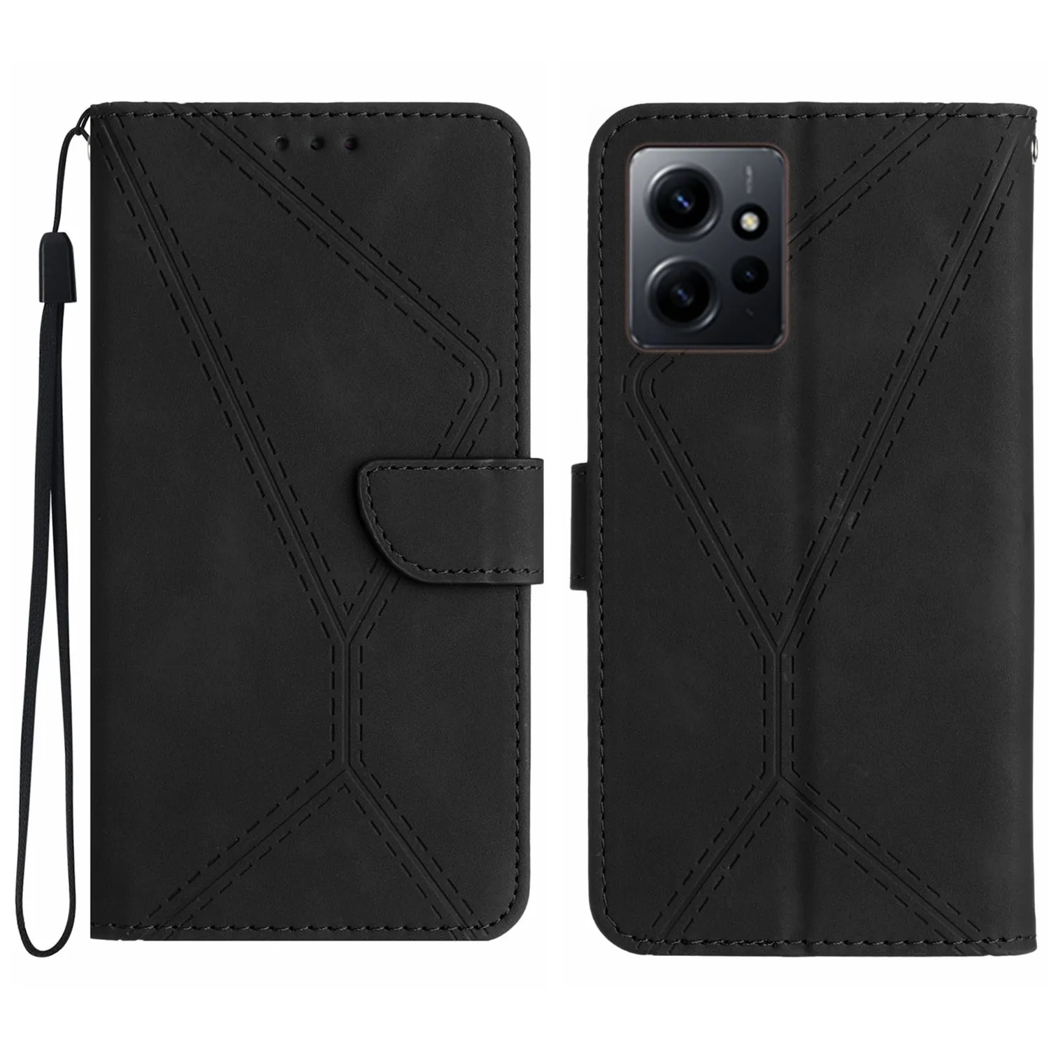 Prix usine de haute qualité pour Xiaomi Redmi Note 12 4G couture en relief tout compris coque de téléphone en cuir