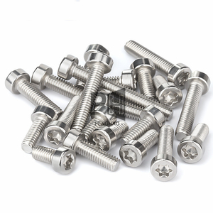 ISO14580 M4 titanyum vidalar M4x6 M4x8 <span class=keywords><strong>M4x10</strong></span> M4x12 M4x14 M4x16 M4x20 soket kafası T20 sürücü TI Polished cilalı özel QCTI Baut