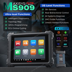 Autel Maxisys MS909 escáner de diagnóstico de coche OBDII herramienta avanzada Ecu codificación programación vehículo Autel OBD2 escáneres