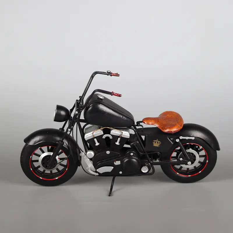 Fabriek Directe Verkoop Handgemaakte Hoge Kwaliteit Retro Simulatie Motorfiets Ambachten Groothandel Ijzeren Harley Motorfiets Model Ornamenten