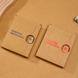 Elegante A6 Kraft Paper Tab Index Page Cuaderno encuadernado en espiral al por mayor con caja de regalo