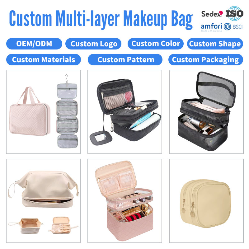 Bolsa de Maquillaje Personalizada de Múltiples Capas