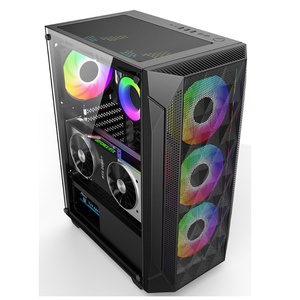 RUIX Steel Interface pannello laterale in vetro temperato ATX Boitier PC Gamer con custodia Coolermaster custodia personalizzata per Computer PC - Product Image 2