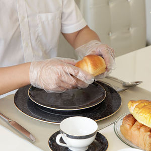出厂价格可生物降解一次性<span class=keywords><strong>PE</strong></span>家用手套加厚塑料食品级手套单独家用手套