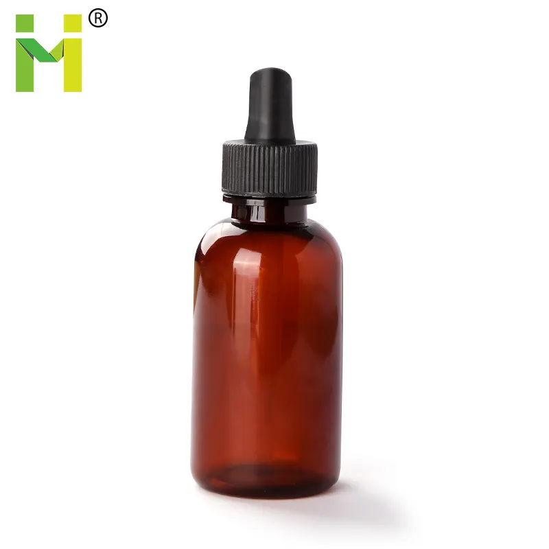 30 ml amber dropper essential oil bottle packaging for hair oil with box and logo