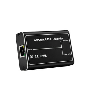 Extensor Gigabit PoE estándar de 1 entrada y 2 salidas de 30W para Red de monitorización - Product Image 1