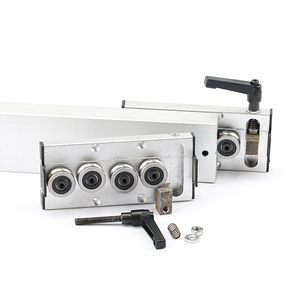 60mm Width Built in <strong>Double</strong> 8mm Axis <strong>Linear</strong> <strong>Guide</strong> <strong>Rail</strong> Locking 3 4 5 Wheels tracker Roller Slide Aluminum Profile SGR20 SGB20
