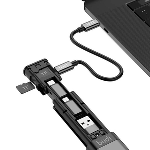 Evrensel BUDI çok fonksiyonlu akıllı adaptör kartı depolama veri kablo USB kutusu 15w kablosuz iPhone şarj cihazı Huawei taşınabilir - Product Image 5