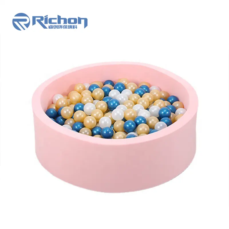 Piscina de espuma a granel de plástico redondo para crianças secas e pequenas 5000 bolas macias com corrediça
