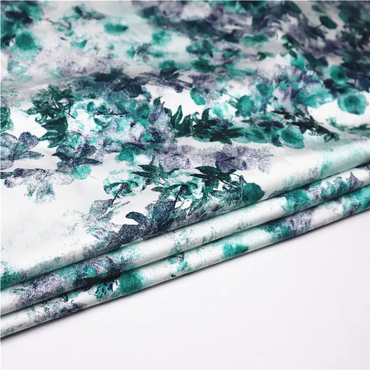 Gots-tela de algodón orgánico con estampado Floral para mujer, tejido de algodón orgánico con estampado, precio barato