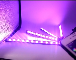 RGB светодиодное освещение салона автомобиля с USB беспроводным радиочастотным дистанционным управлением, музыкальное управление, несколько режимов освещения, декоративная лампа - Product Image 4