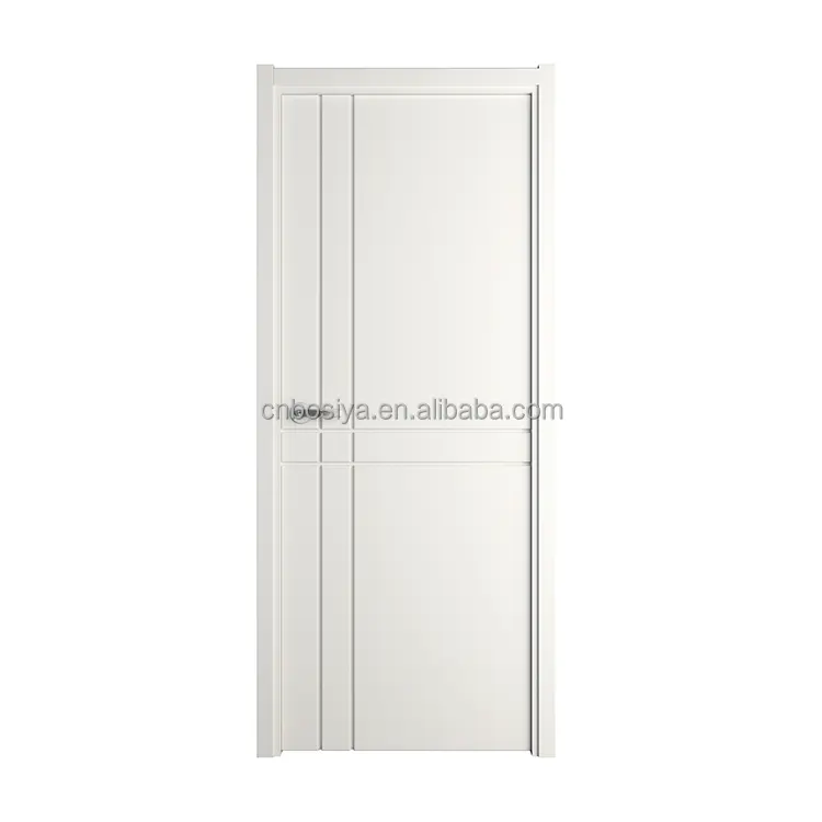 Estilo y parte media Hoja de puerta grande Arabia Saudita Wpc Pvc Perfil Fábrica Wpc Puerta de montaje 43mm Impermeable Moderno Personalizable