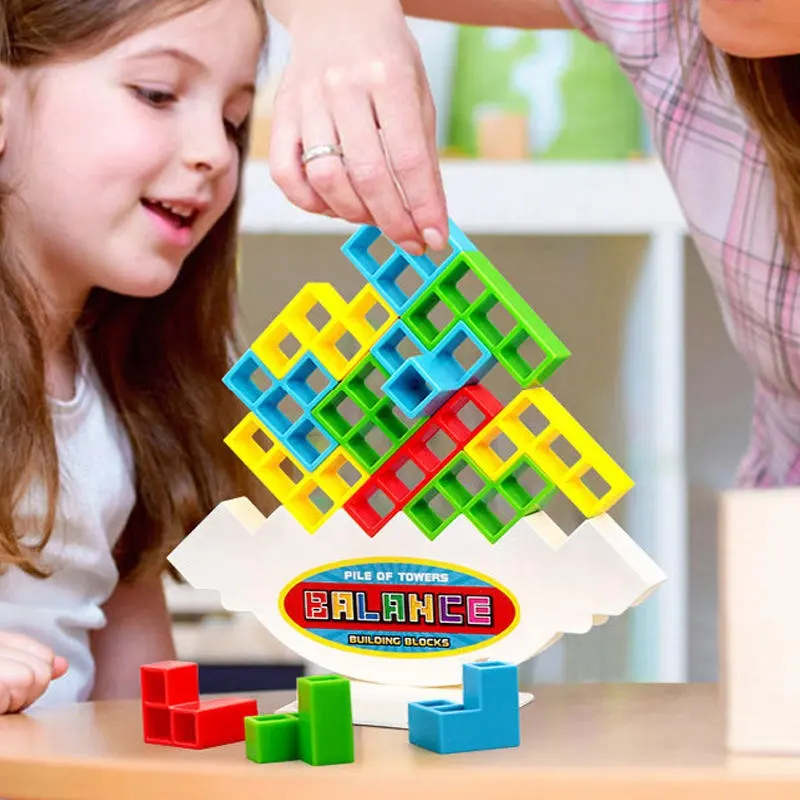 Russia Building Game Stacking Blocks Stack Building Blocks Balance Puzzle Board Assembly Bricks giocattoli educativi per ragazzi bambini