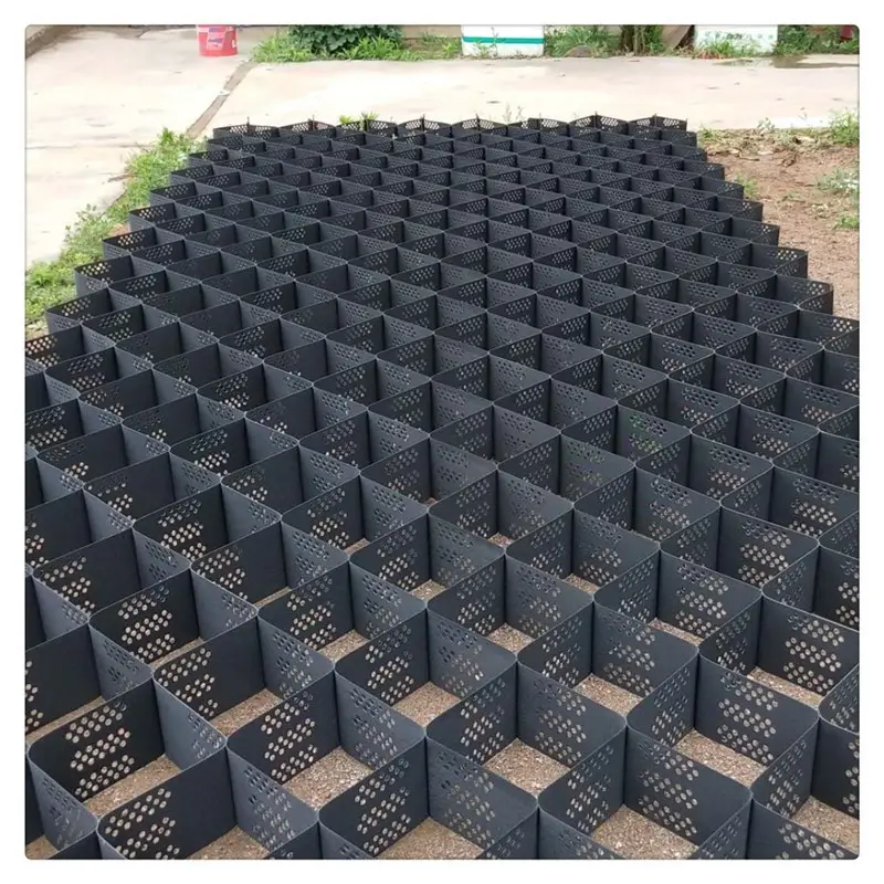 Textured and Perforated HDPE Plastic Geocell manufacturer price gravel grid geo cell for road construction