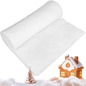 Premium 3x8ft kabarık beyaz kar battaniye için yılbaşı dekoru | Kapalı noel ağacı için kar halı, ev ve parti kış harikalar - Product Image 1