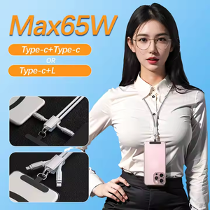 สายไนลอน2ใน1, สายชาร์จเร็วสาย USB C TO Type-C ใช้ได้กับ iPhone 16 15 14 Pro Samsung-สำหรับอุปกรณ์ iOS สายข้อมูล - Product Image 3