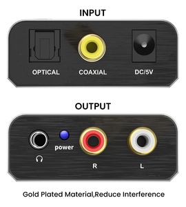 SY 3.5mm <strong>Digital</strong> Analog <strong>Audio</strong> Converter Amplifier Decoder Optical Fiber Coaxial Signal Stereo <strong>Audio</strong> Video Splitters Converters - Product Image 2