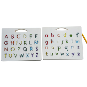 磁気アルファベットトレースボード-両面上小文字磁気製図板、STEMおもちゃの文字学習 - Product Image 2