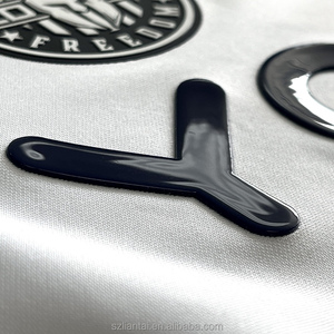 Tùy Chỉnh Kích Thước 3D Thạch Kết Thúc Silicone Cao Su Logo Vá Truyền Nhiệt Logo Cho Thể Thao Đồng Phục Quần Áo Trang Phục - Product Image 4