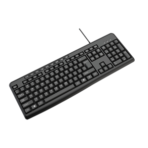 Keywinサマーストック104キーブラックホワイトオフィスワイヤードキーボードフルサイズUSB1.35m PVCワイヤードオフィスキーボードPCデスクトップ - Product Image 5